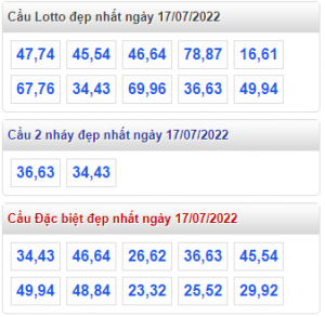 cầu lô đẹp 17-07-2022