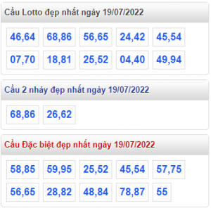 cầu lô đẹp 19-07-2022